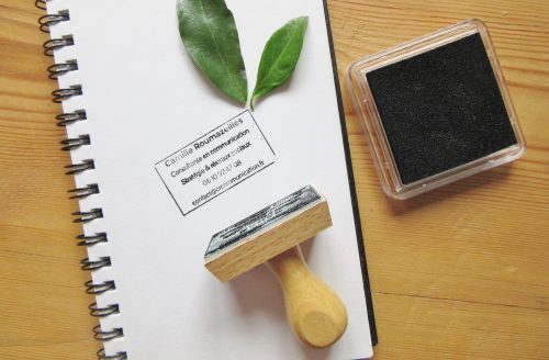 carte de visite écologique Carte de visite écologique - Astuce bonus - tampons